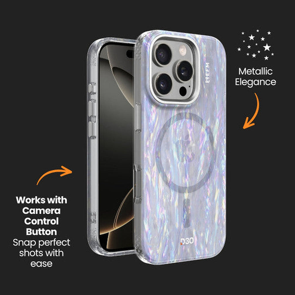 EFM Volta D3O Case for iPhone 16 Pro Max - Mother of Pearl - EFCVTAE612PEA