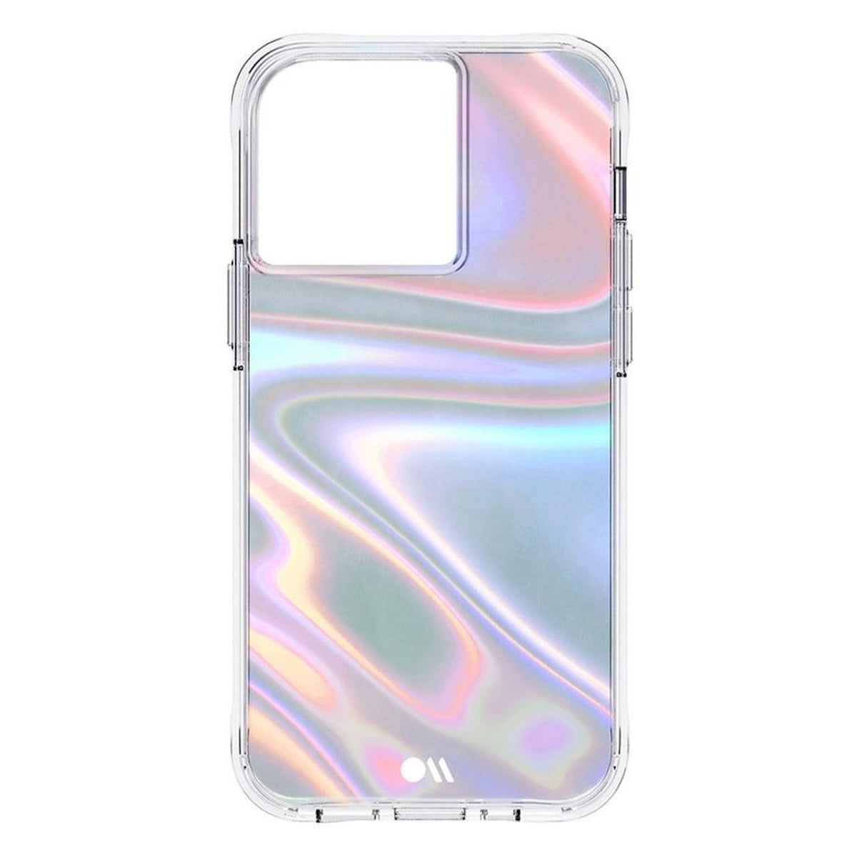 Case-Mate Soap Bubble iPhone 13 Pro case in Iridescent, case only rear view
