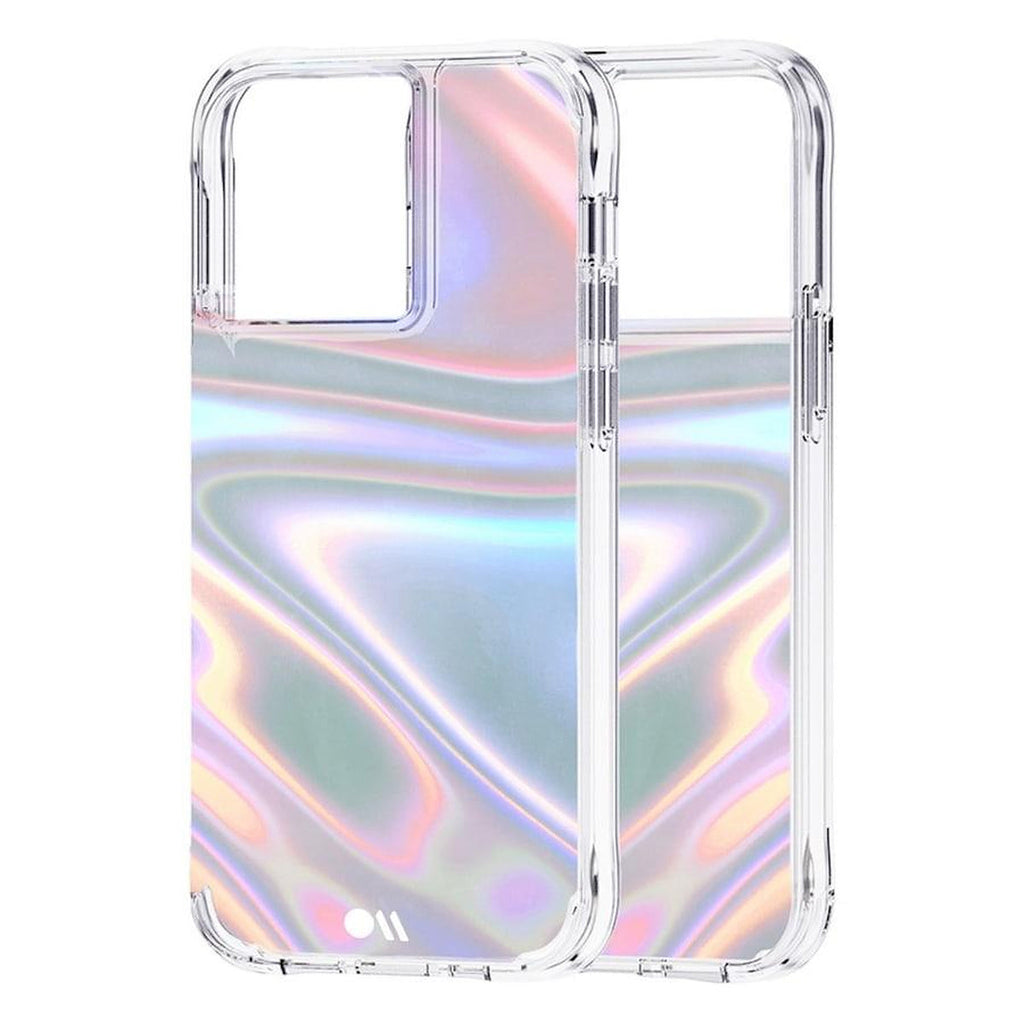 Case-Mate Soap Bubble iPhone 13 Pro case, exterior and interior views