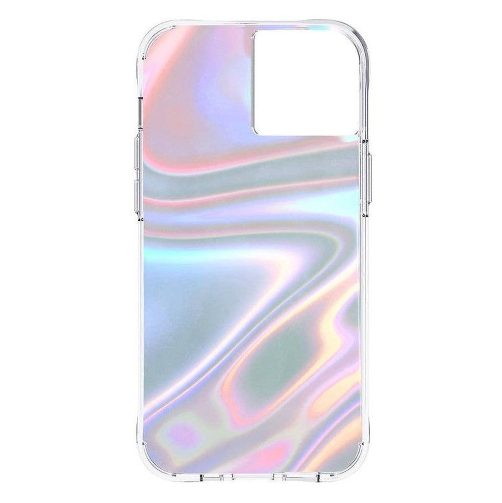 Case-Mate CM046724 Soap Bubble iPhone 13 case in iridescent, inside view