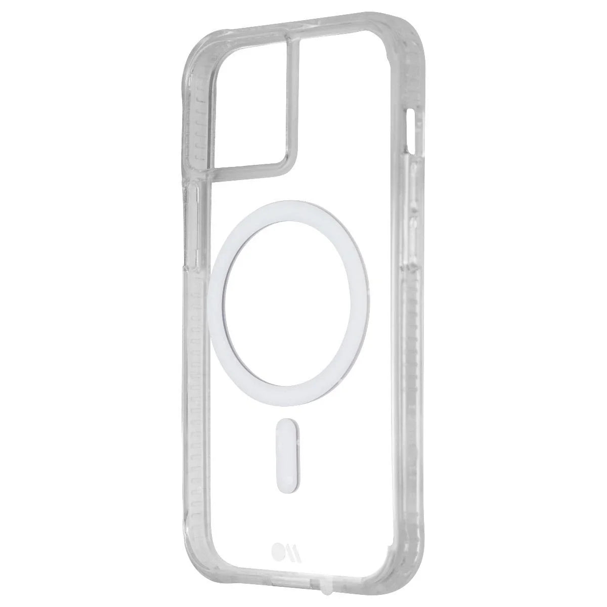 Angled view of the Case-Mate Tough Clear Plus MagSafe CM046756 iPhone 13 case