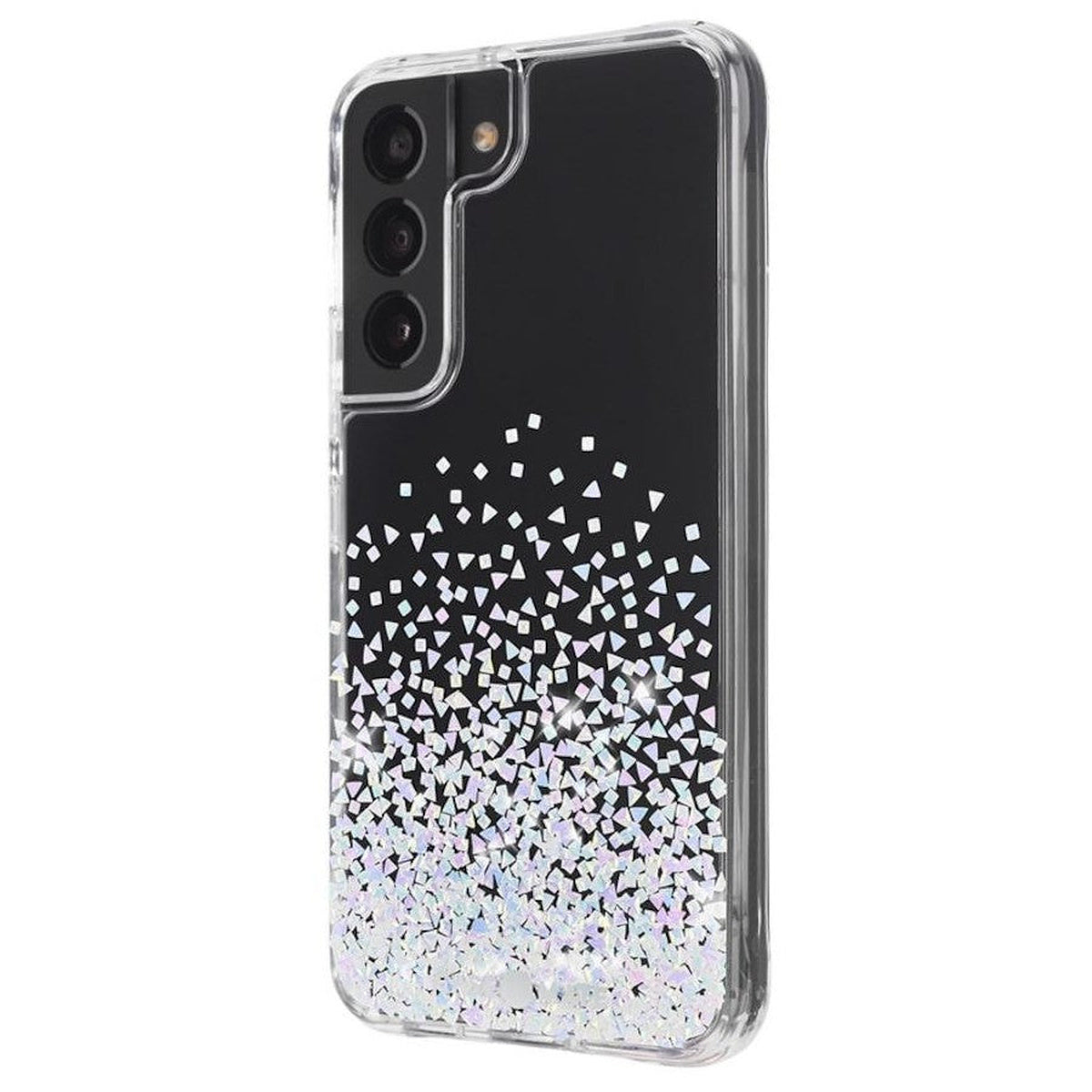 Case-Mate Twinkle Ombre Diamond Galaxy S22 case, angled rear and right side