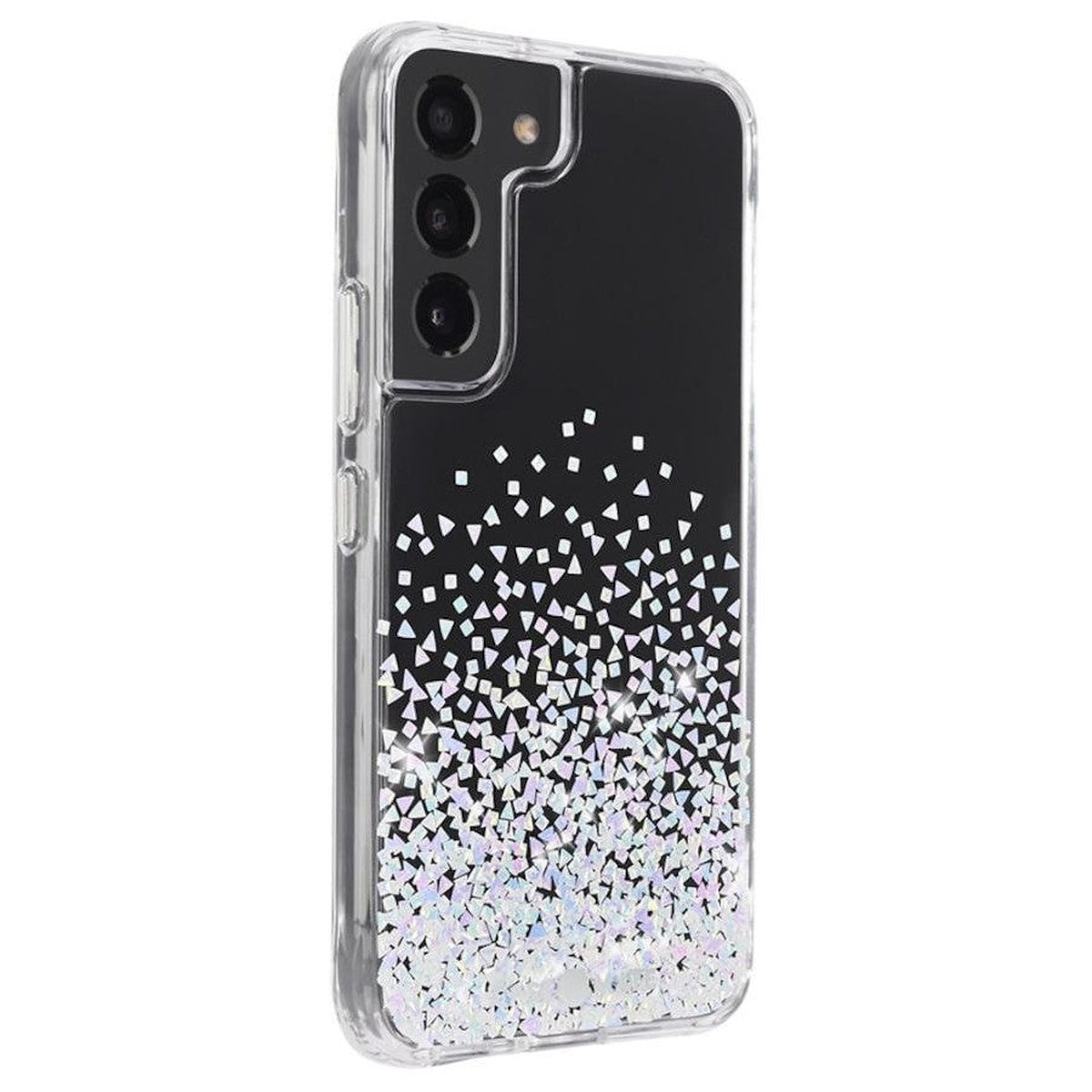 Case-Mate Twinkle Ombre Diamond Galaxy S22 case, angled rear and left side