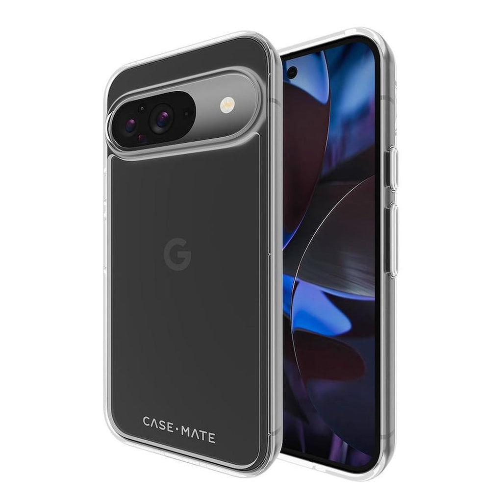 Case-Mate CM053934 Tough Clear case for Google Pixel 9 / 9 Pro, front and rear views; phone not included