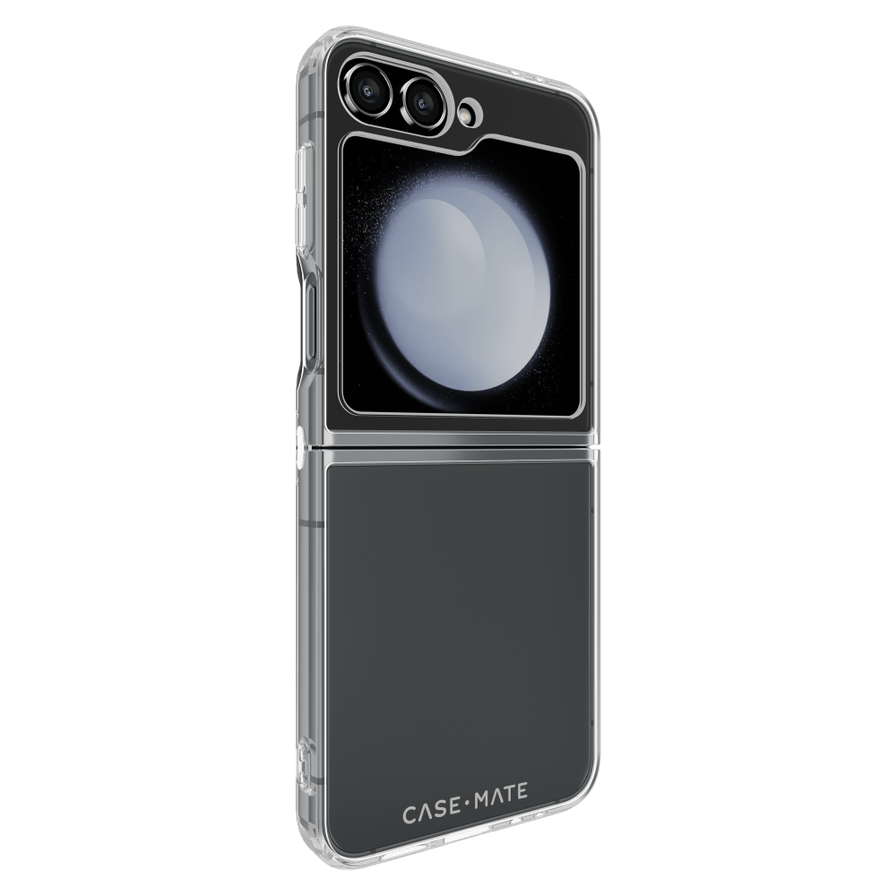 Case-Mate Tough Clear Galaxy Z Flip6 case, left rear angle