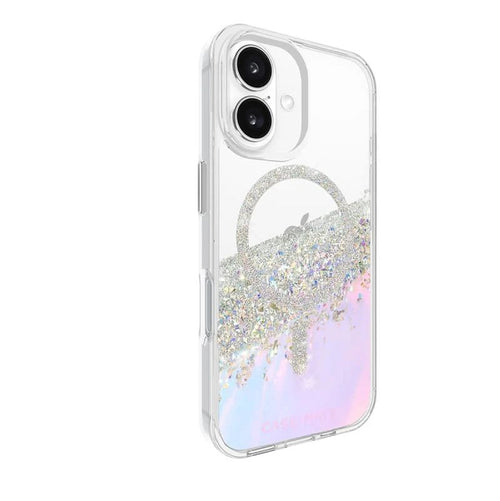 Case-Mate CM054714 Karat MagSafe iPhone 16 case in holographic, left angle
