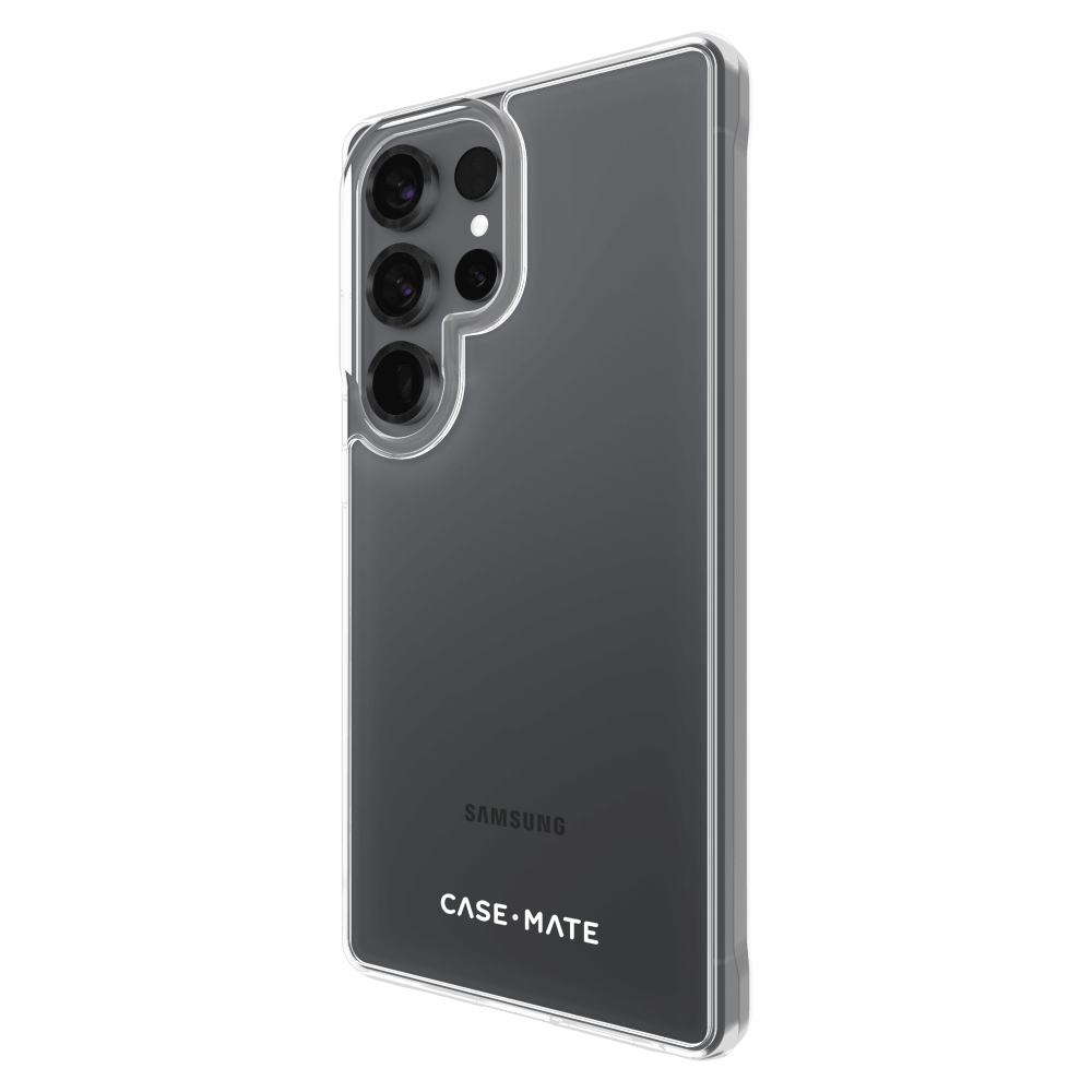 Case-Mate CM055738 Tough Clear case for Samsung Galaxy S25 Ultra – opposite rear angle with phone