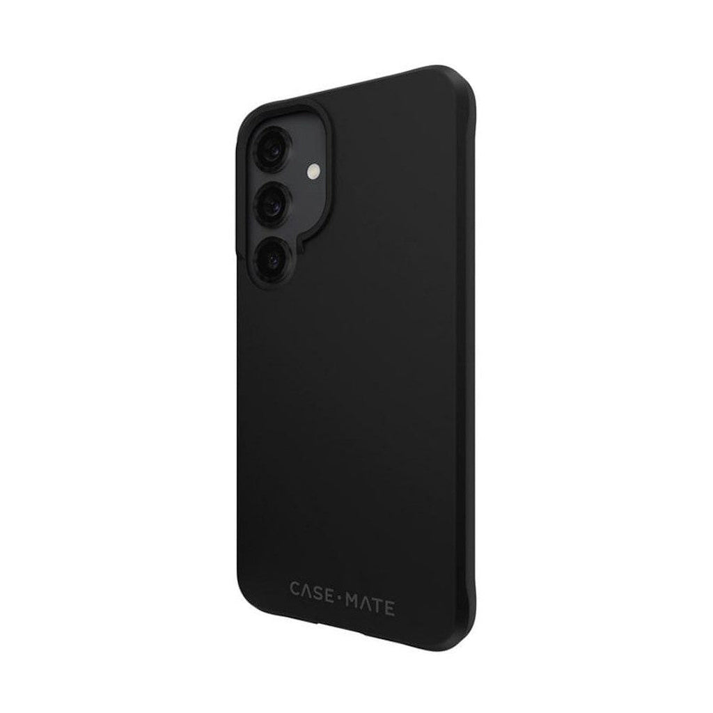 Case-Mate Tough Black Samsung Galaxy S25 case, opposite rear angle
