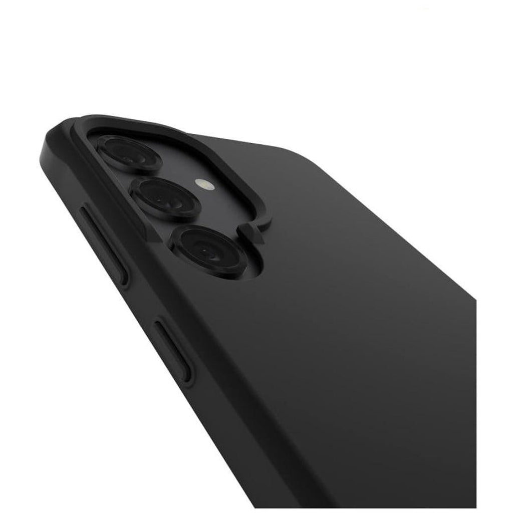 Close-up of the black Case-Mate Tough Galaxy S25 Plus case camera surround and buttons
