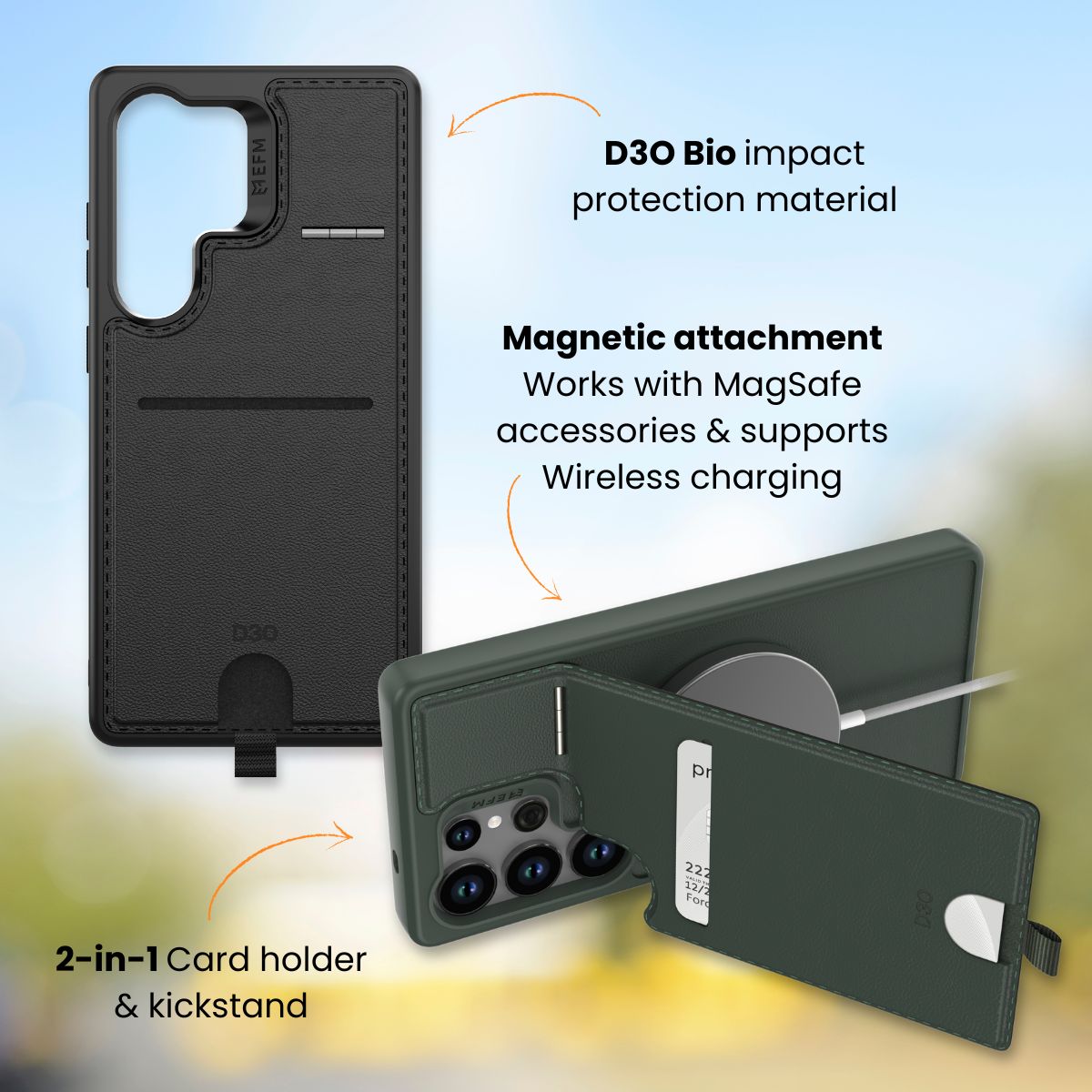 EFM Berlin Wallet Case for Samsung Galaxy S25 Ultra - Green - EFCBLSG296GRN