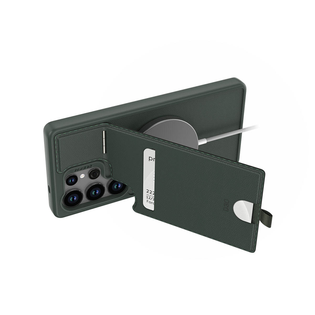 EFM Berlin Wallet Case for Samsung Galaxy S25 Ultra - Green - EFCBLSG296GRN