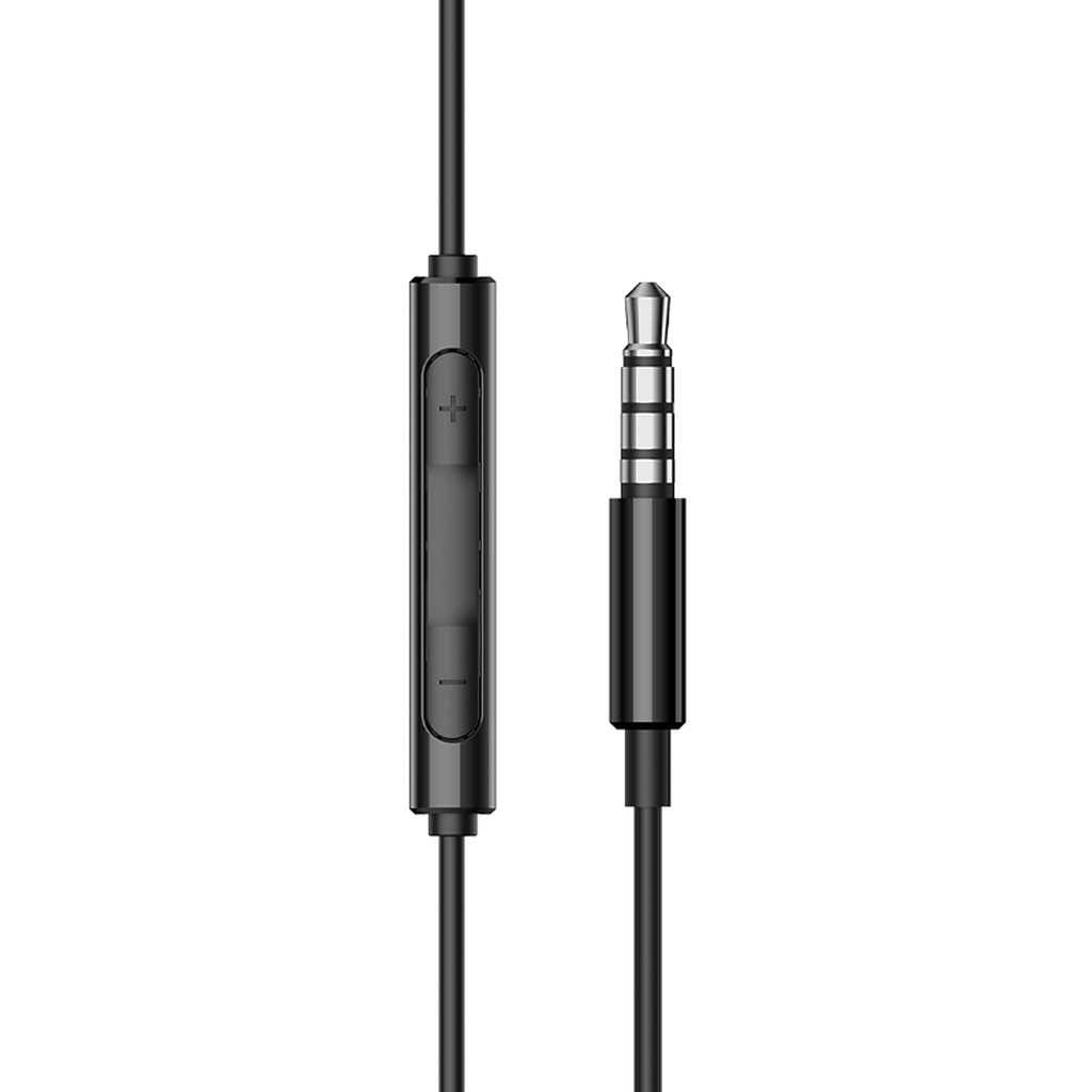 Edifier P205 inline three-button remote and 3.5mm four-pole audio plug