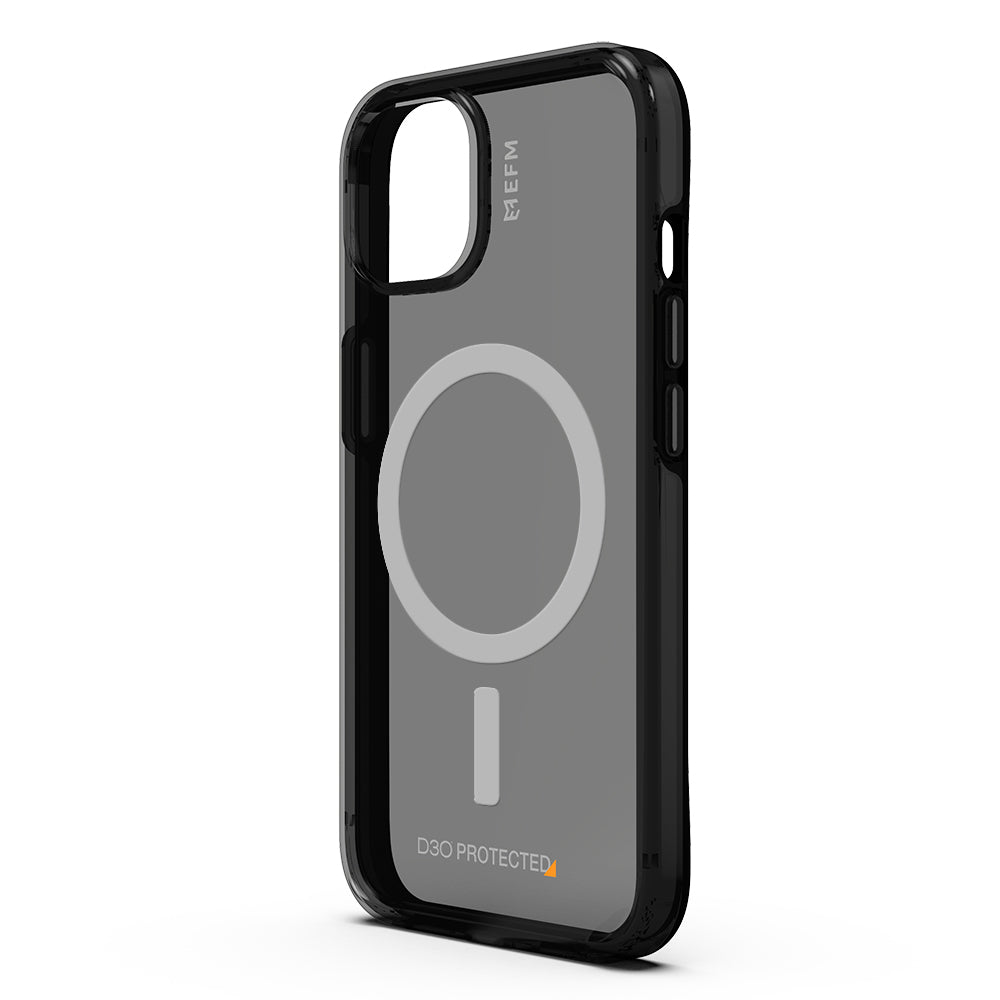EFM Alta D3O Crystalex Smoke Black case, exterior three-quarter view