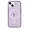 EFM Alta D3O Crystalex Purple case, rear view fitted to iPhone 14 Plus; phone not included
