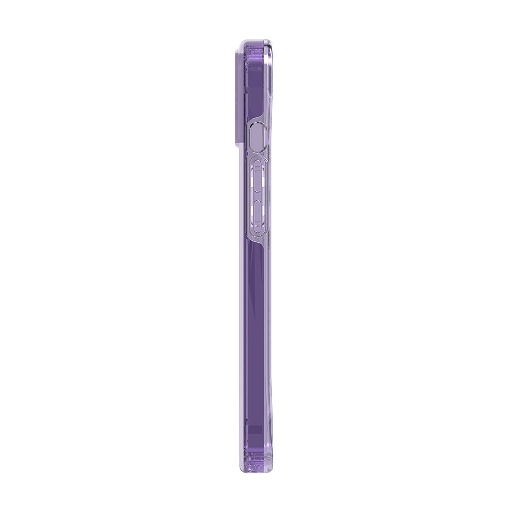 EFM Alta D3O Crystalex Purple case, side profile showing the button openings