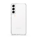 EFM Alta D3O Crystalex case in Crystal Clear fitted to a Samsung Galaxy S22, rear view; phone not included