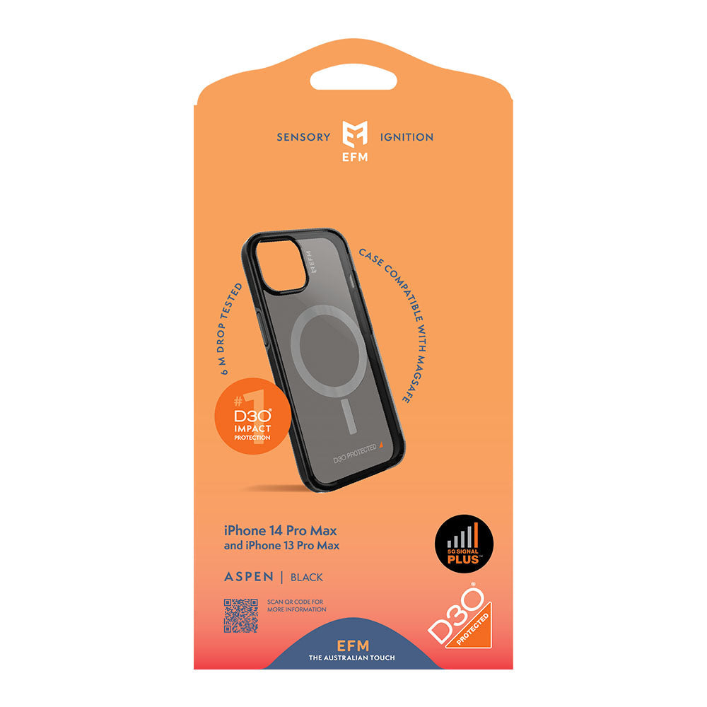 EFM Aspen MagSafe case EFCDUAE198BLA black retail packaging