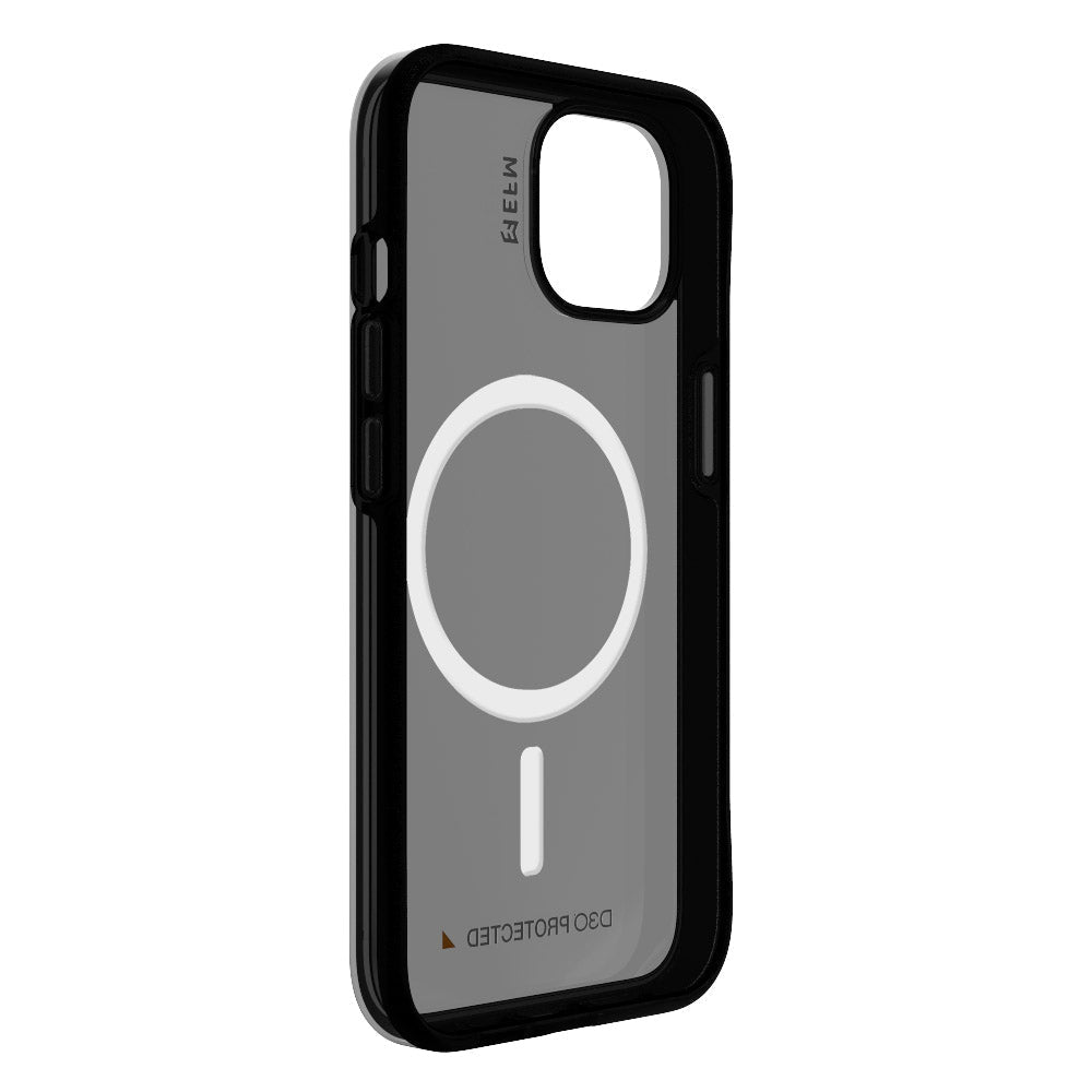 EFM Aspen iPhone 14 Plus black case, angled interior view