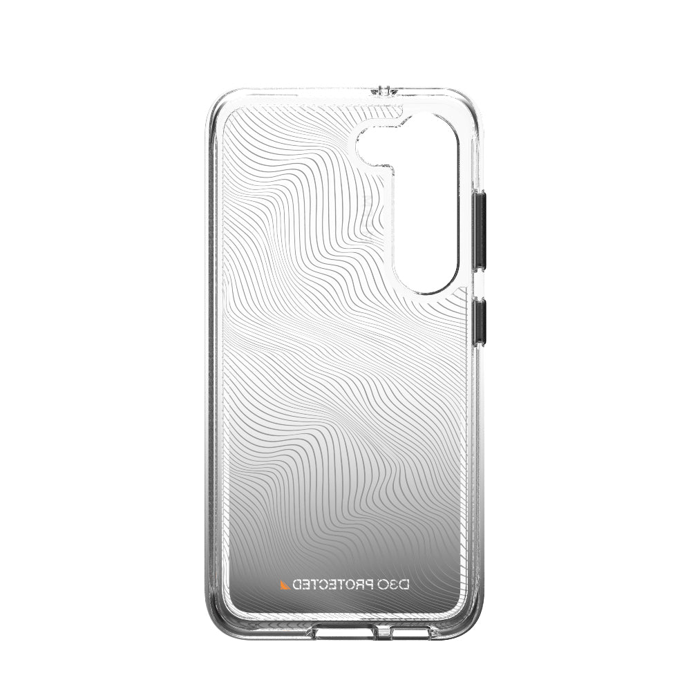 EFM Aspen D3O Crystalex Samsung Galaxy S23 case in Black Gradient, interior view, EFCDUAE282BLA