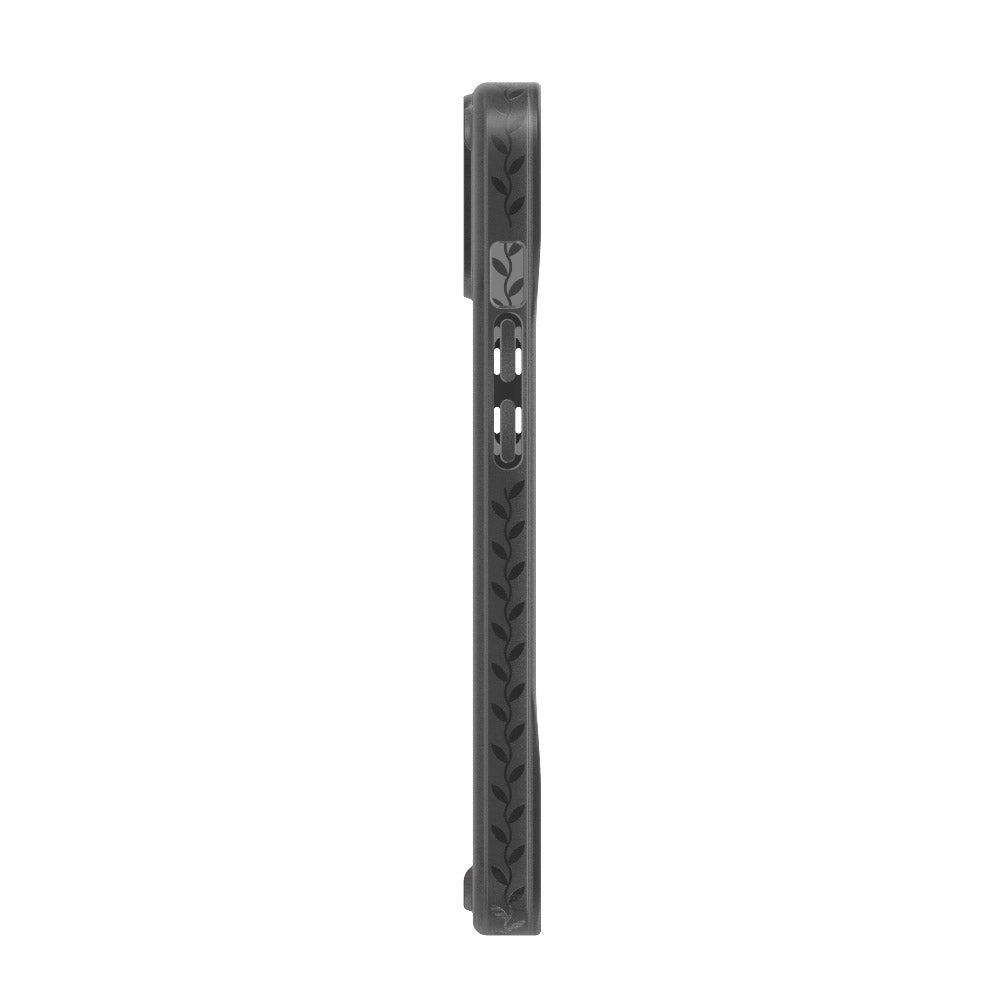 Side profile and bumper of the EFM Bio+ Smoke Black case for iPhone 14 Plus