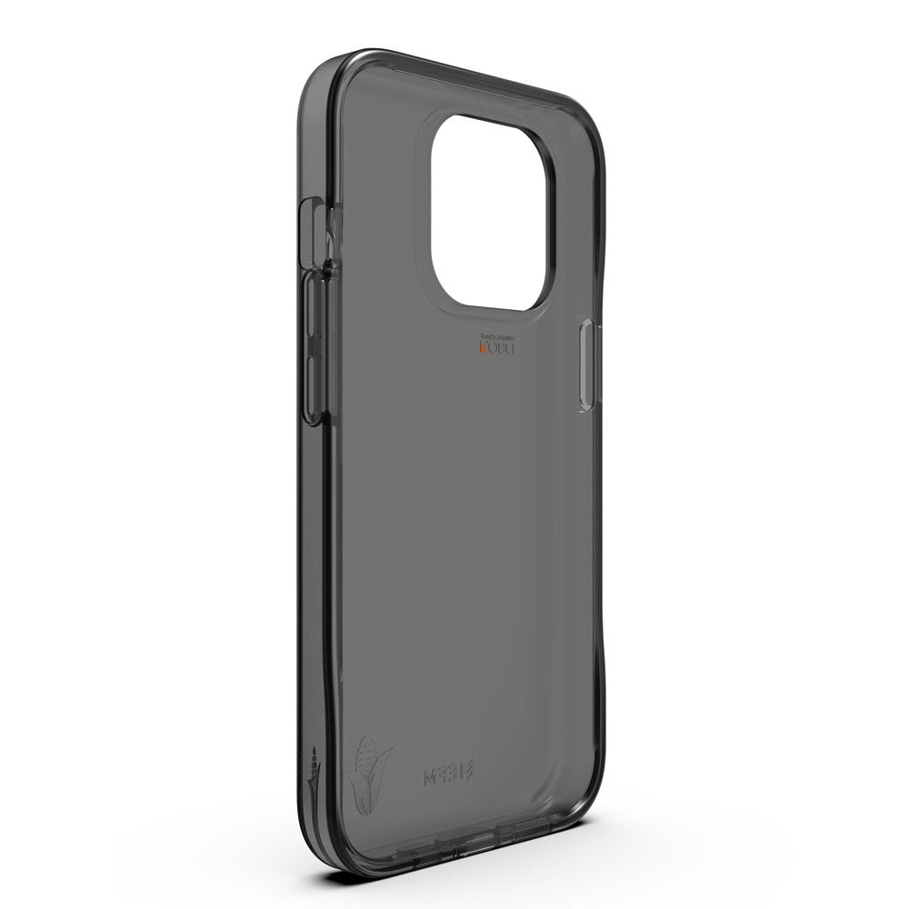 EFM Bio+ D3O case for iPhone 12 Pro Max and iPhone 13 Pro Max in Smoke Clear EFBIOAE193SMC – angled interior view