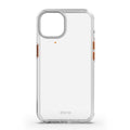 EFM Aspen D3O Crystalex case in Clear for iPhone 13 mini and iPhone 12 mini, case rear view — EFCDUAE191CLE