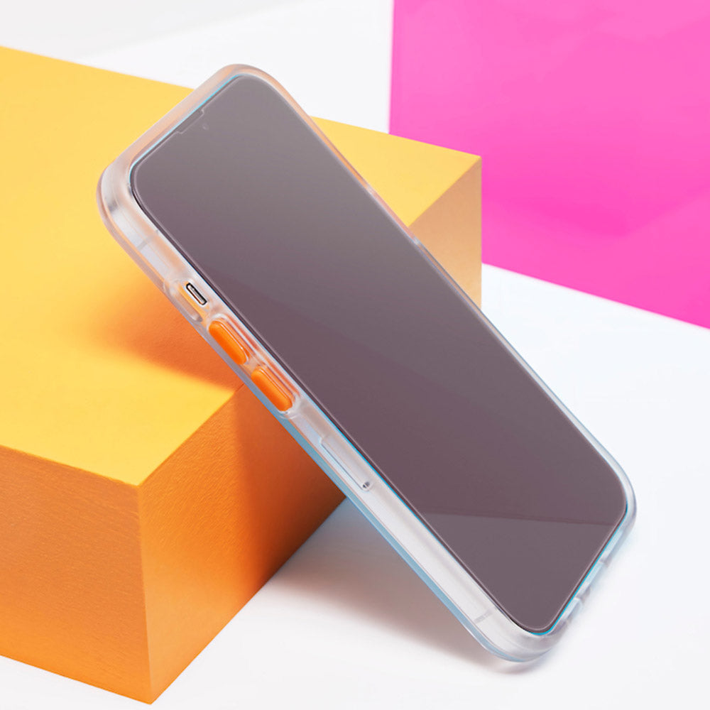 EFM Aspen D3O Crystalex case in Clear for iPhone 13 mini and iPhone 12 mini, front lifestyle view — EFCDUAE191CLE