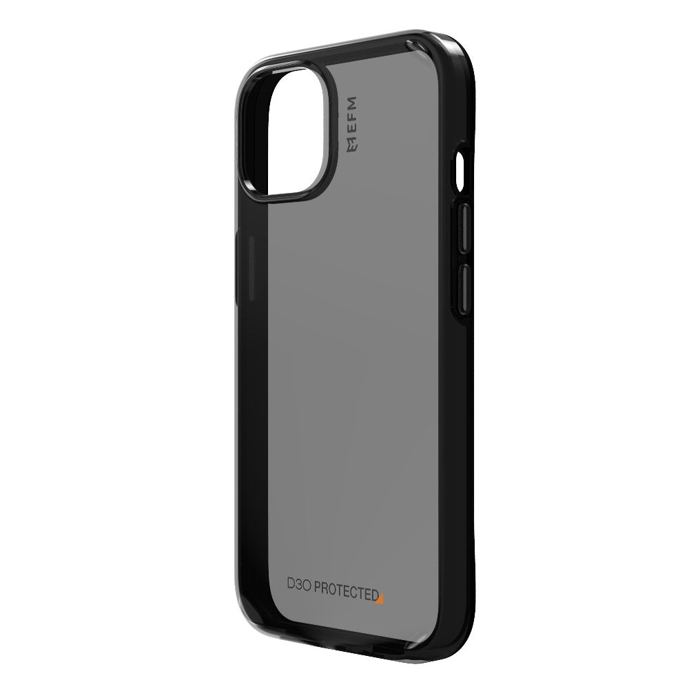 EFM Aspen Pure D3O Signal Plus case for iPhone 14 Pro and iPhone 13 Pro, Black, EFCDUAE196BLK - Angled rear view