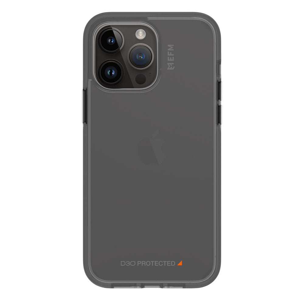 EFM Aspen Pure D3O Signal Plus case for iPhone 14 Pro and iPhone 13 Pro, Black, EFCDUAE196BLK - Fitted rear view