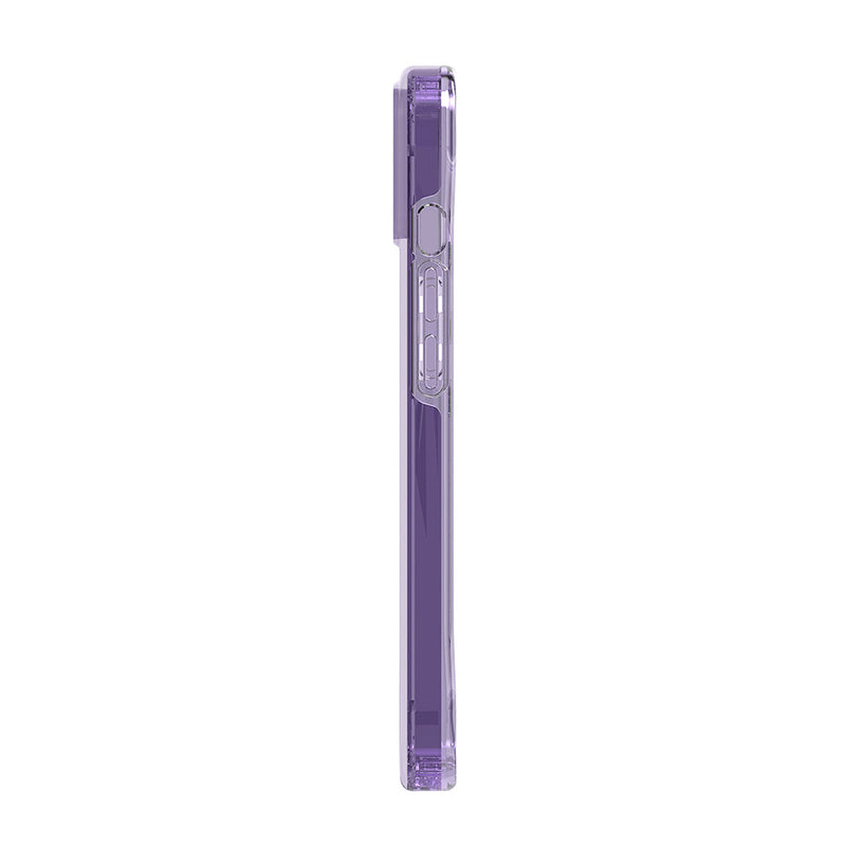 EFM Alta Purple iPhone 13 and 14 case, button side profile