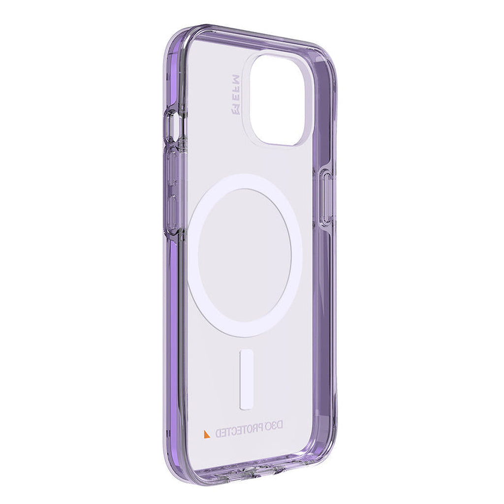 EFM Alta Purple iPhone 13 and 14 case, angled inside view