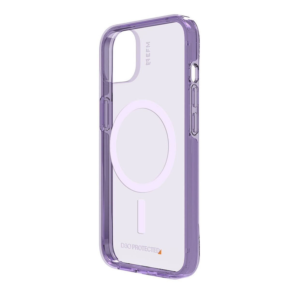 EFM Alta Purple iPhone 13 and 14 case, angled rear view