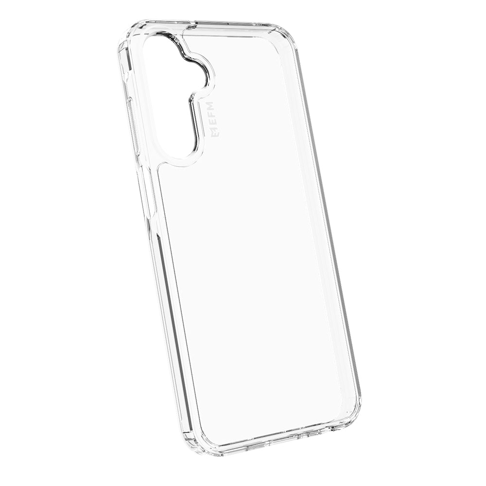 Angled rear view of the EFM Zurich Samsung Galaxy A25 5G clear case