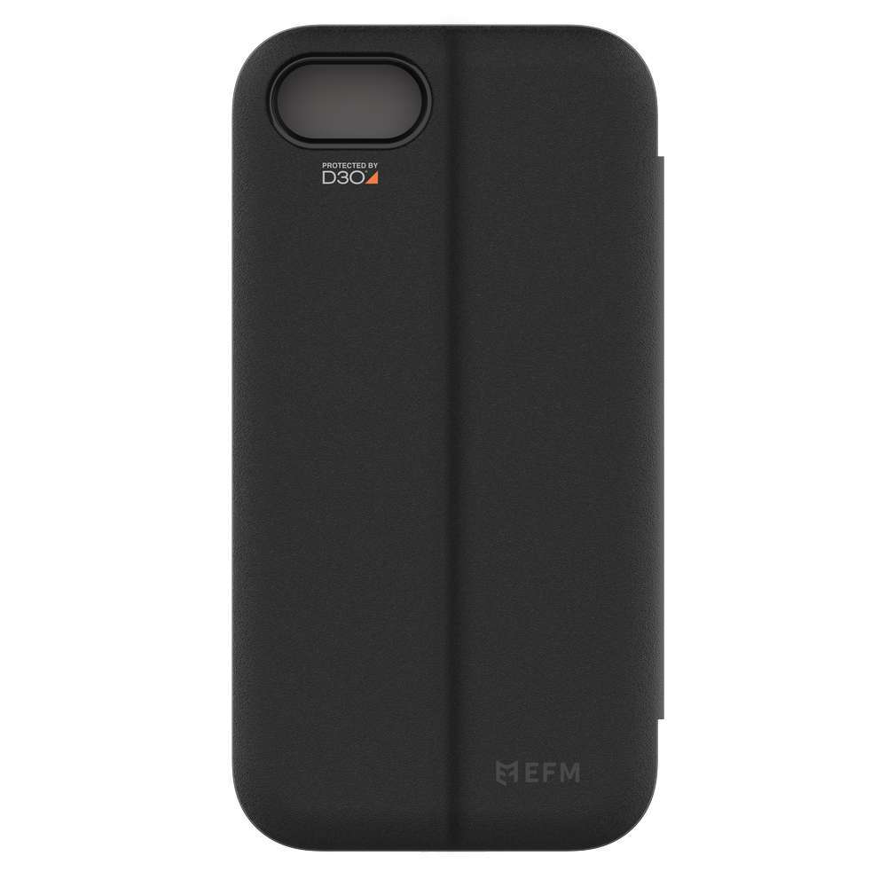 EFM Miami Wallet Case EFCTFAE149JET in Jet Black - rear closed