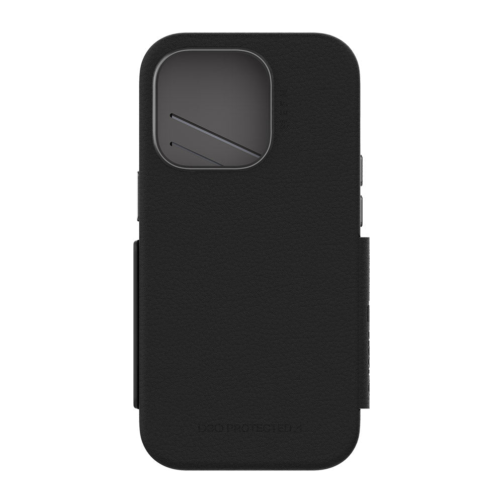 EFM Monaco iPhone 14 Plus wallet case, rear view showing camera cut-out