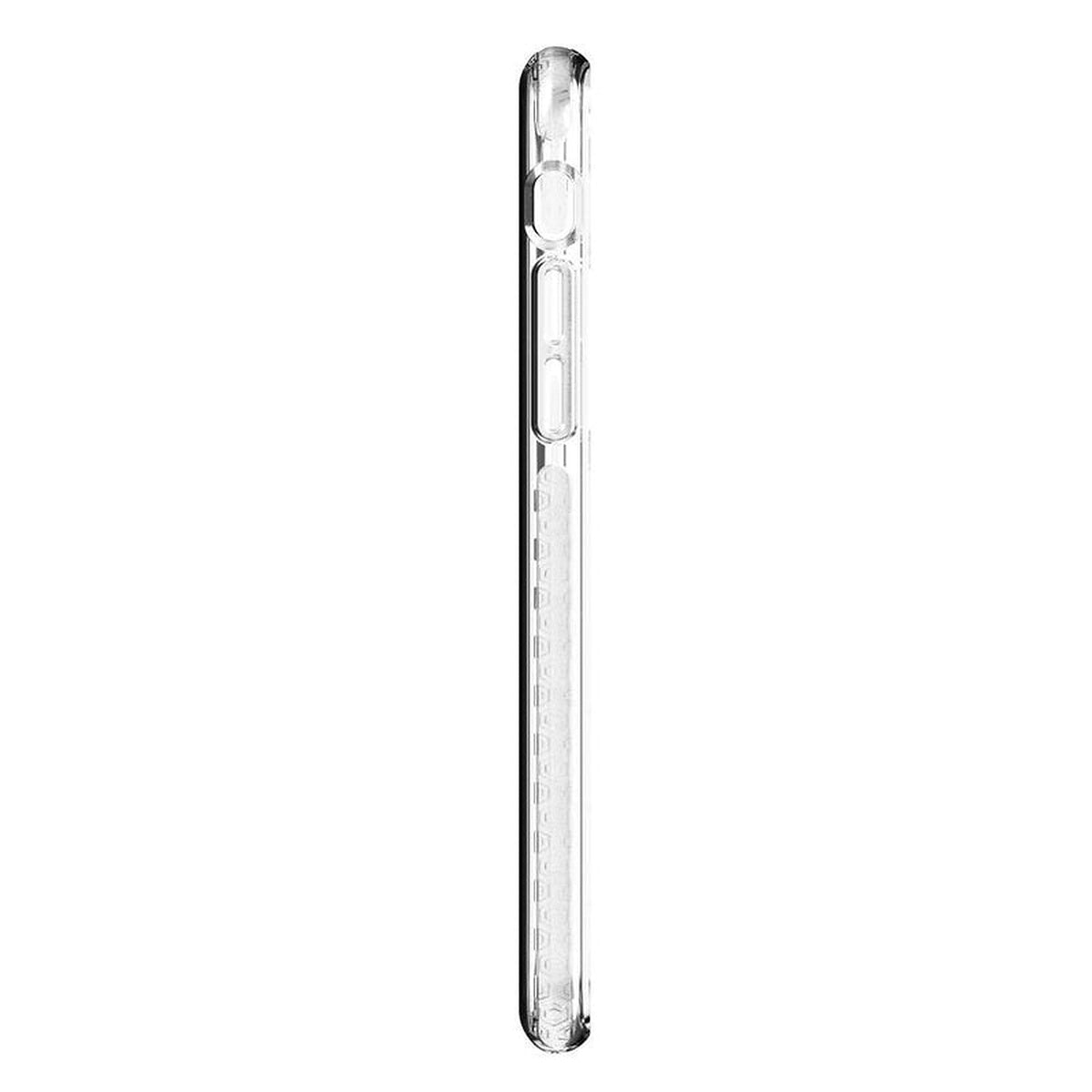 EFM Zurich clear iPhone case, side profile with button covers