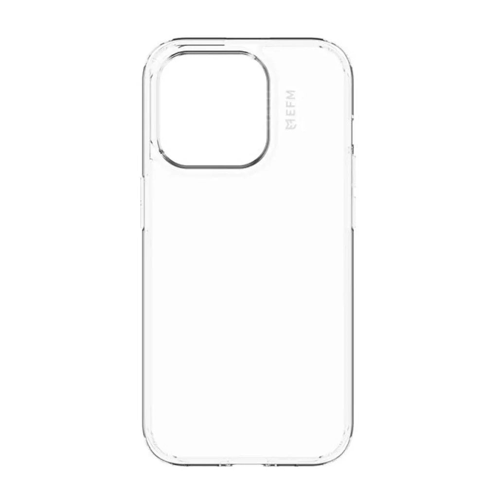 EFM Zurich clear iPhone 15 Pro case, straight rear view