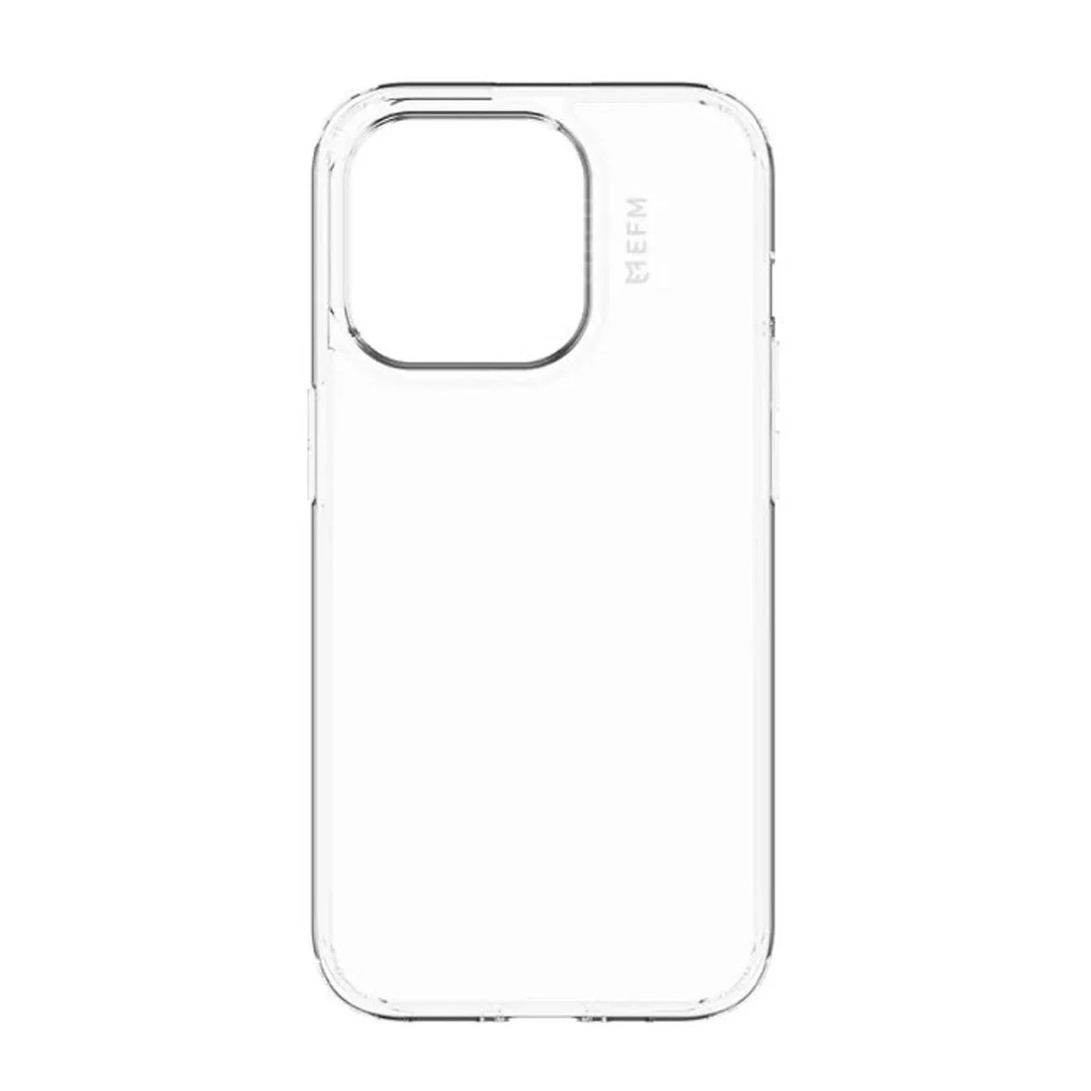 EFM Zurich clear iPhone 15 Pro case, straight rear view