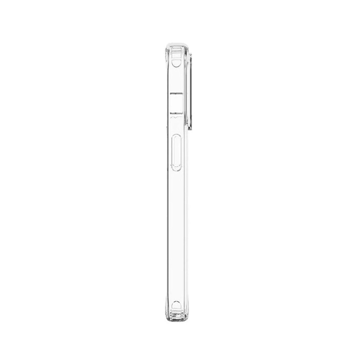 EFM Zurich clear iPhone 15 Pro case, side profile showing button covers