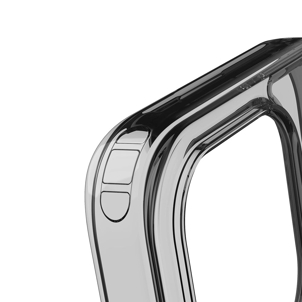 EFM Zurich Smoke Black iPhone 15 Pro Max case, protective corner detail