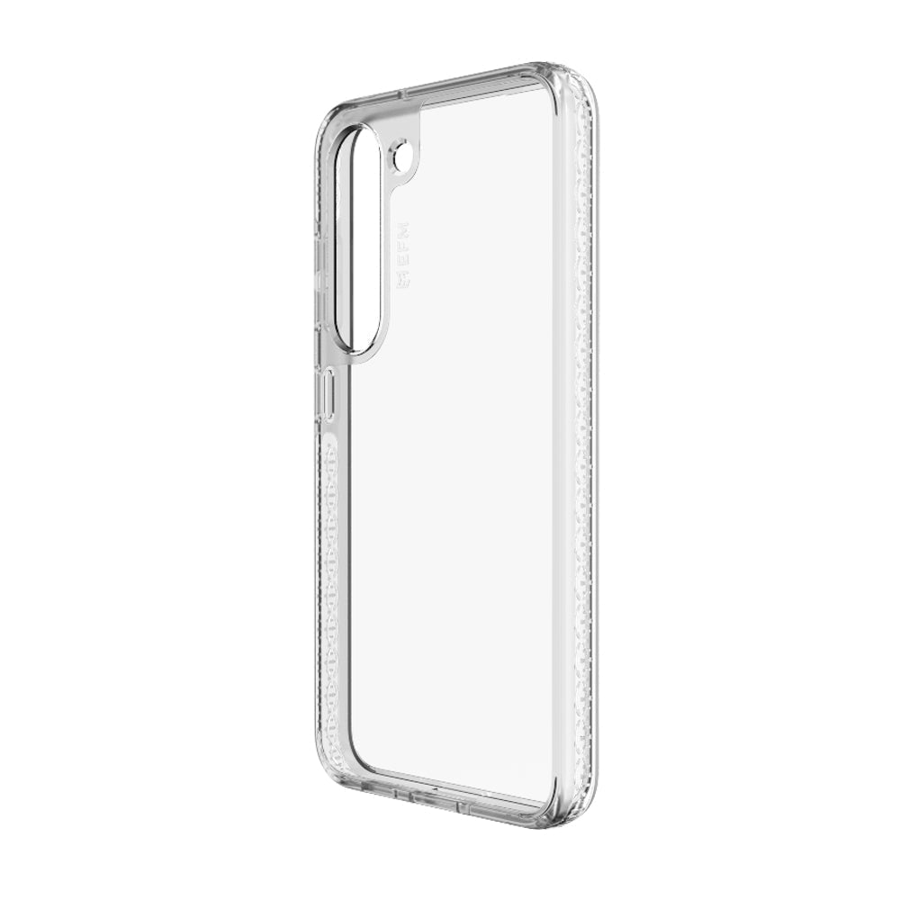 EFM Zurich Samsung Galaxy S23 clear case, angled exterior view