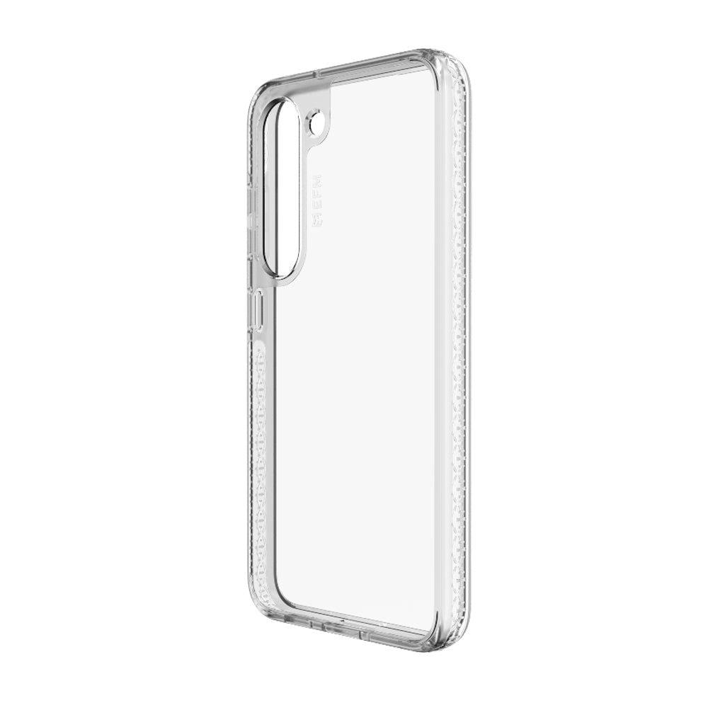EFM Zurich Samsung Galaxy S23 clear case, angled exterior view