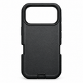 Black heavy duty case for iPhone 17 Pro, case only on white background