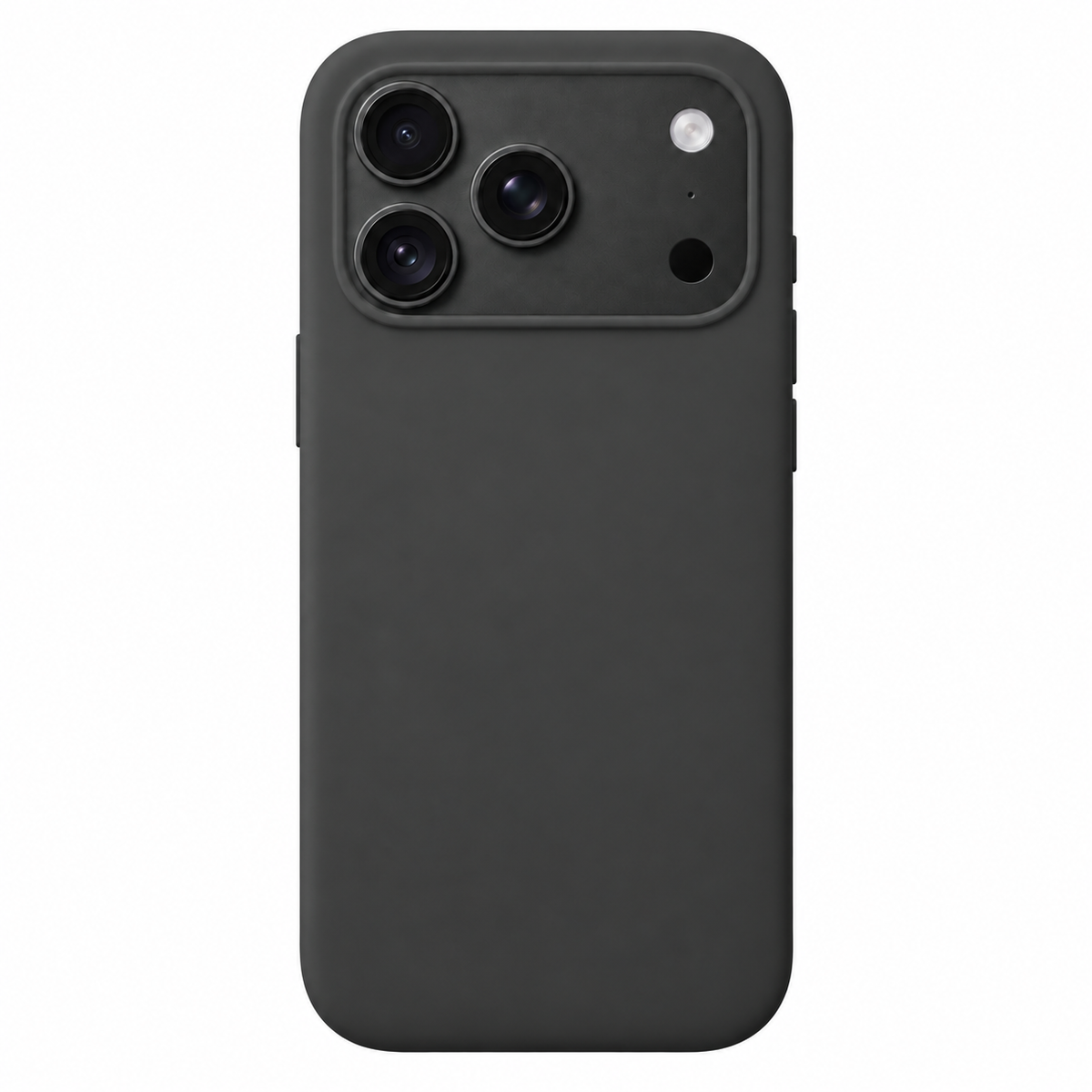 Mobile Cove Black soft-touch case for iPhone 18 Pro — digitally prepared rear-view product visualisation