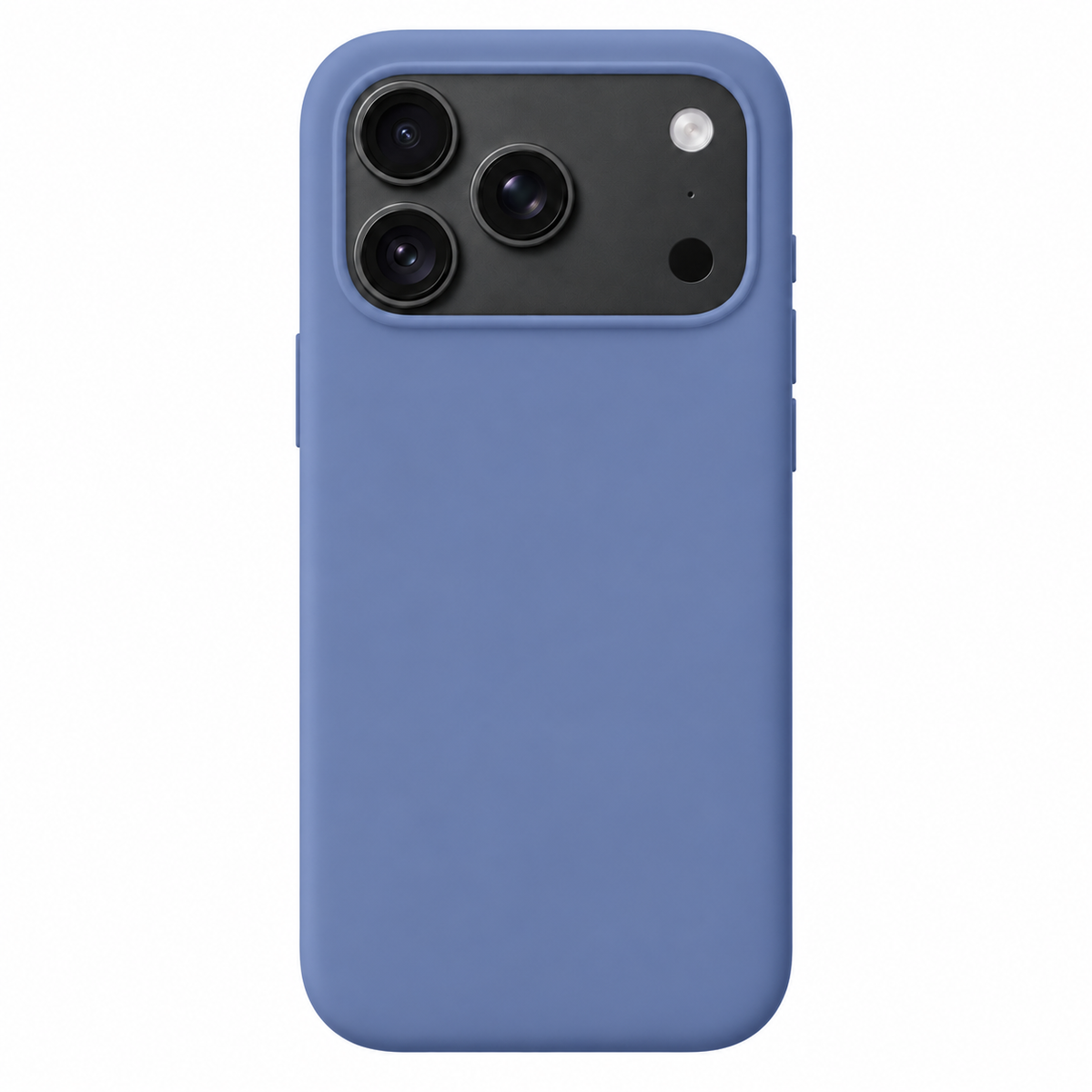 Mobile Cove Blue soft-touch case for iPhone 18 Pro — digitally prepared rear-view product visualisation