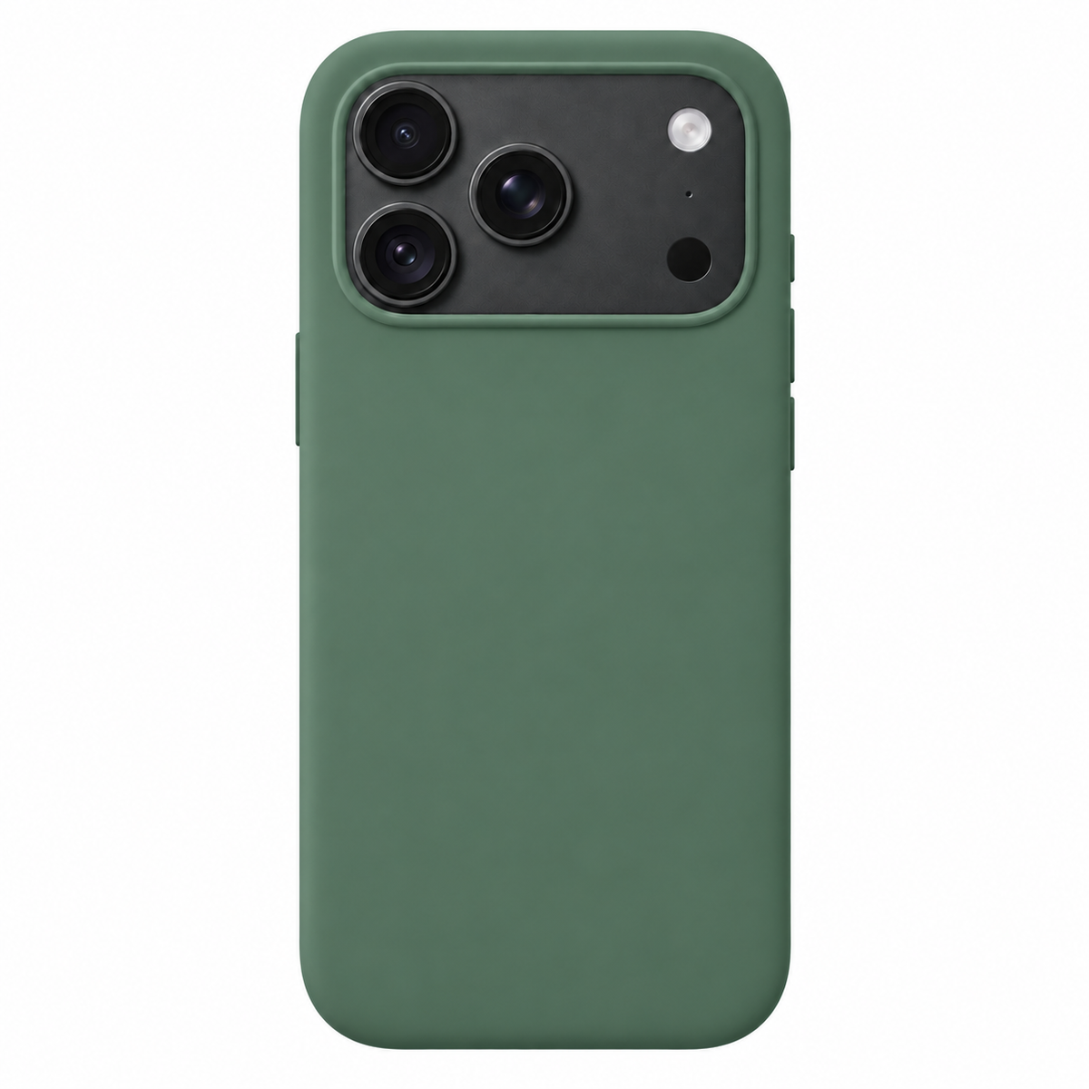 Mobile Cove Green soft-touch case for iPhone 18 Pro — digitally prepared rear-view product visualisation