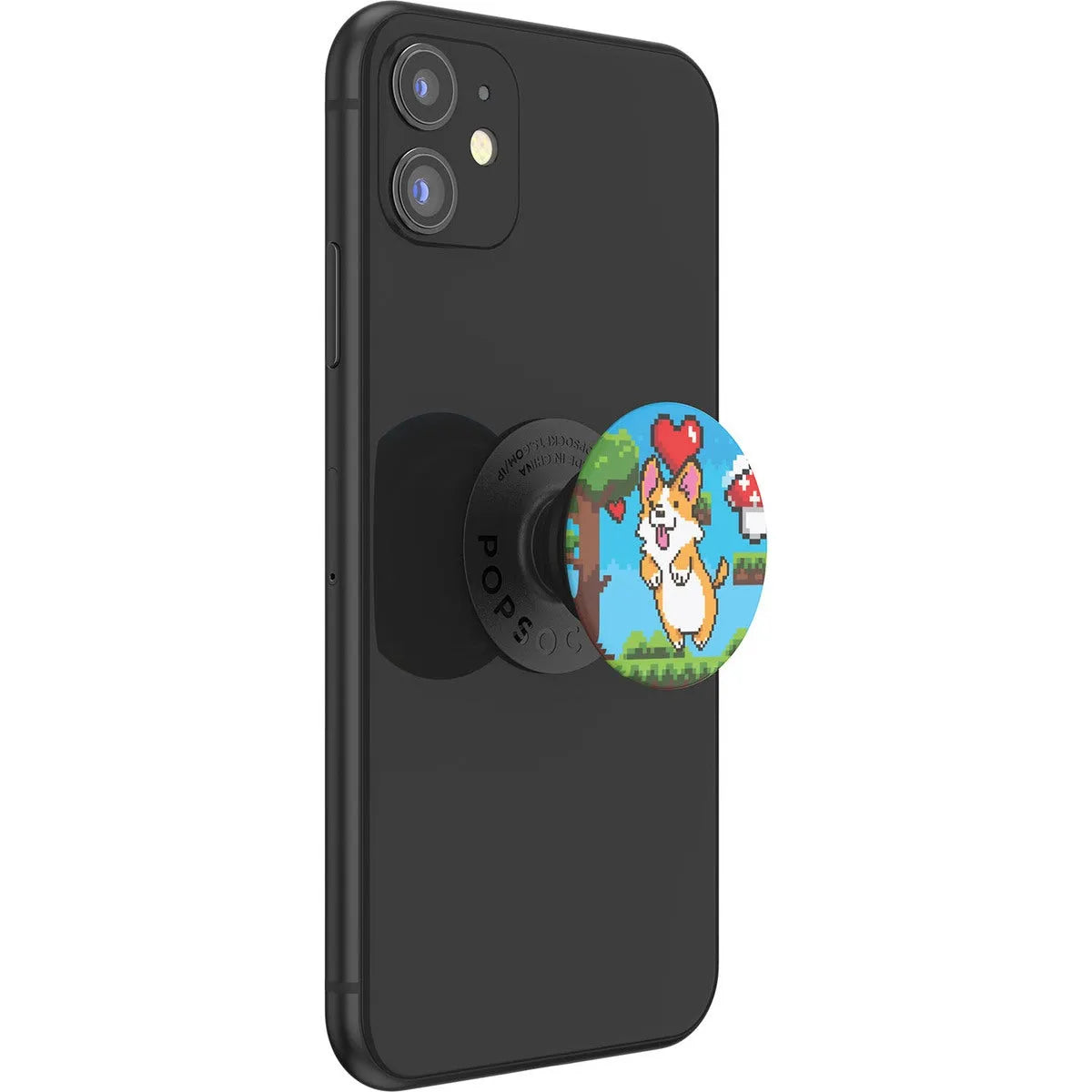 PopSockets CorgiBit PopGrip shown attached to a phone; phone and case not included