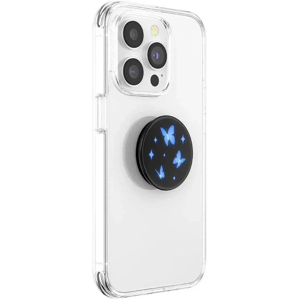 PopSockets Moon Flutters 806702 collapsed grip shown on a phone case