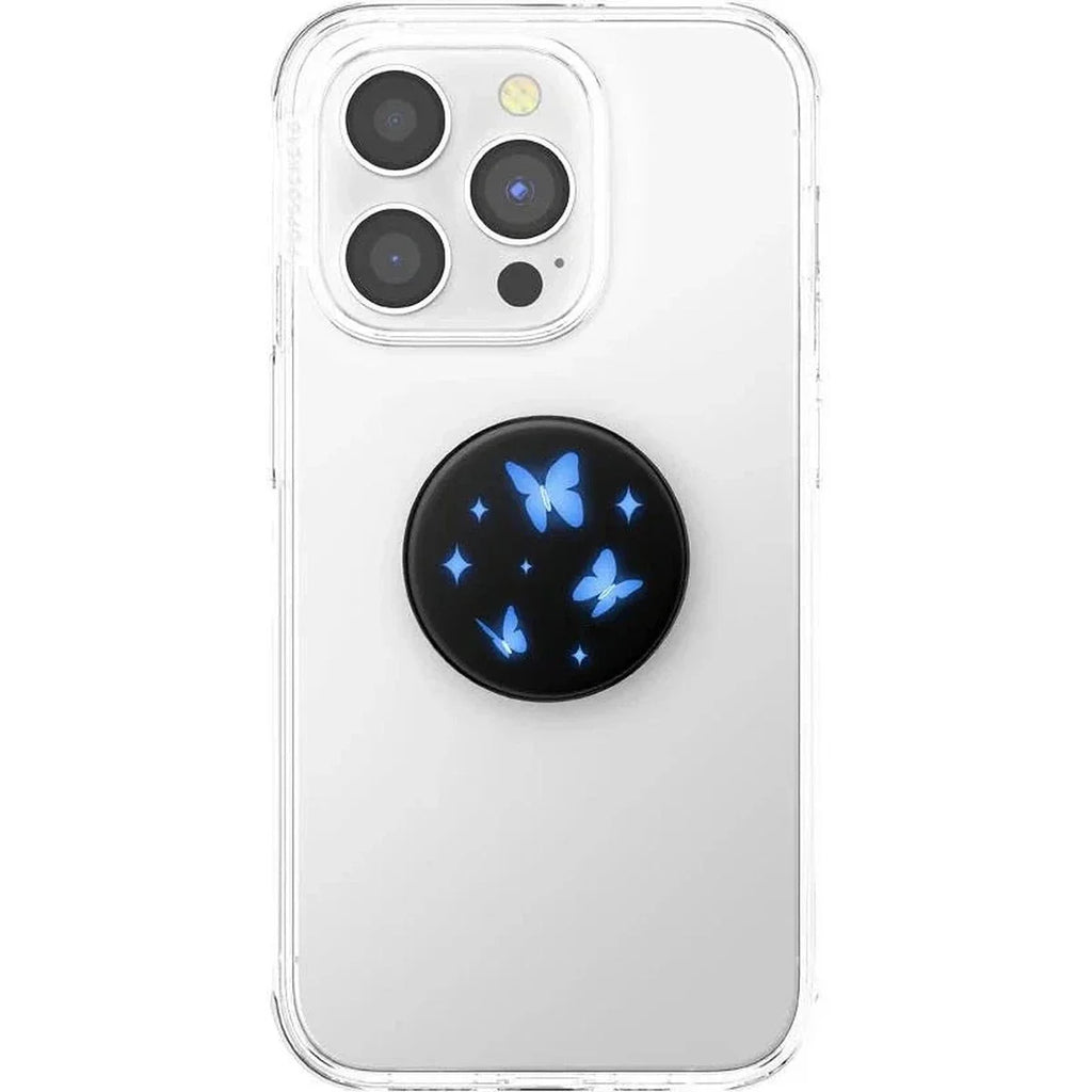 PopSockets Moon Flutters 806702 rear phone case view with grip attached